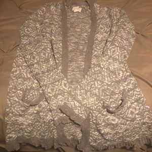 Grey and white cardigan
